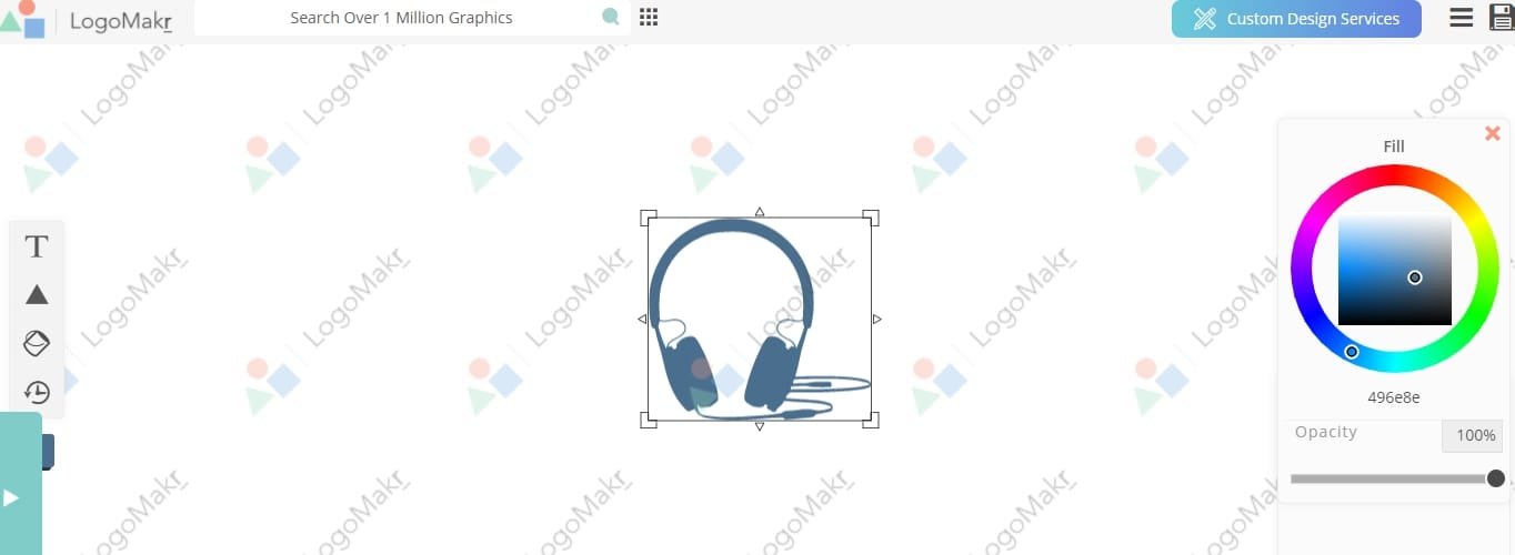 LogoMakr لتصميم لوجو مجاني بسيط
