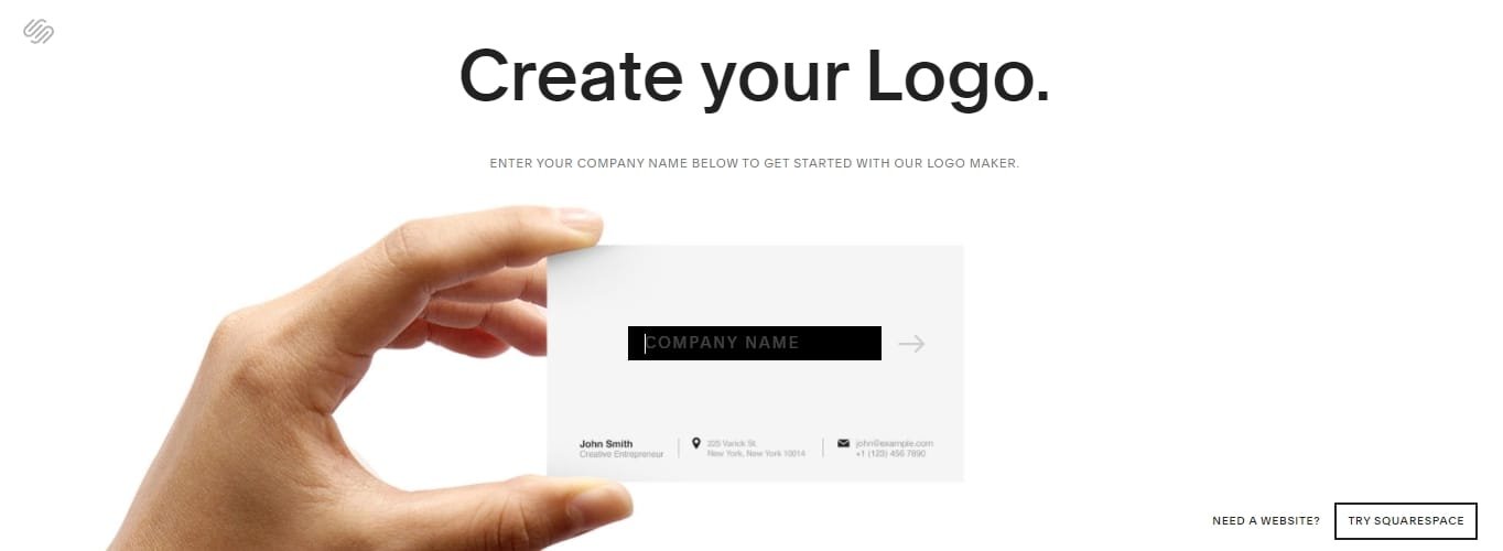 تصميم لوجو مجاني عبر Squarespace
