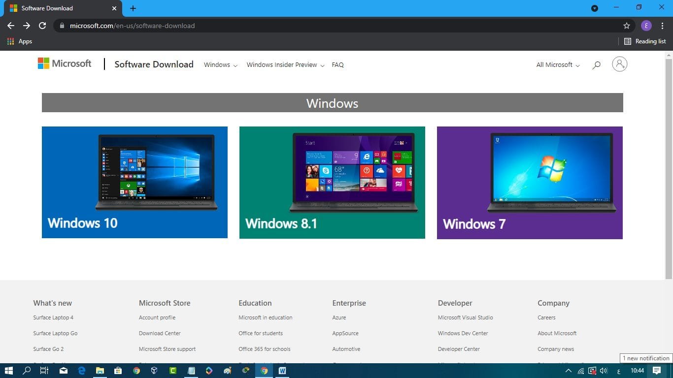 نسخة ويندوز